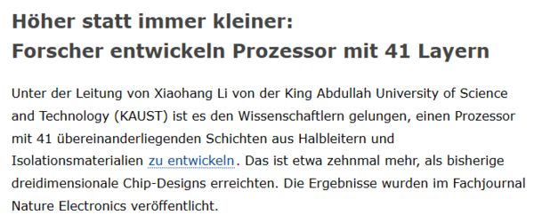 科学家开发出41层处理器首批应用场景将涵盖显示屏 title=